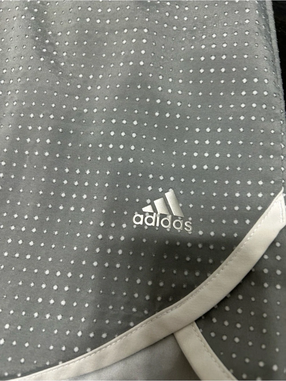 adidas Light Gray Mini Athletic Skort with Dot Print